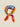 Scarf Valerie Blue Orange Flowers