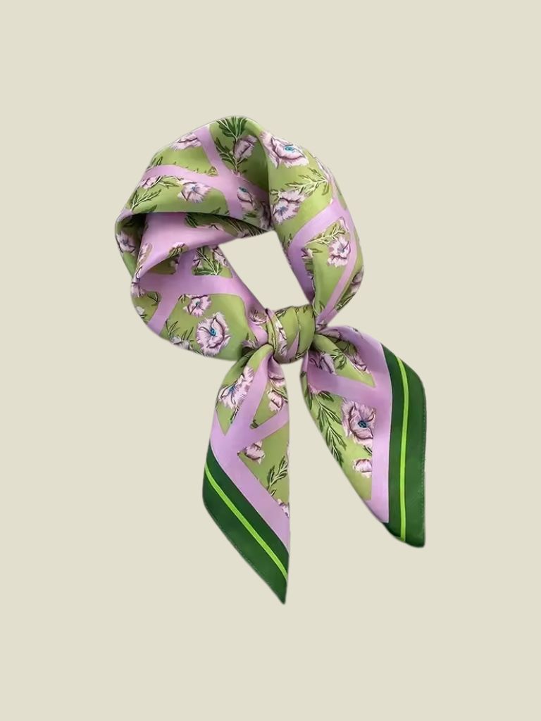 Scarf Valerie Light Green Flower