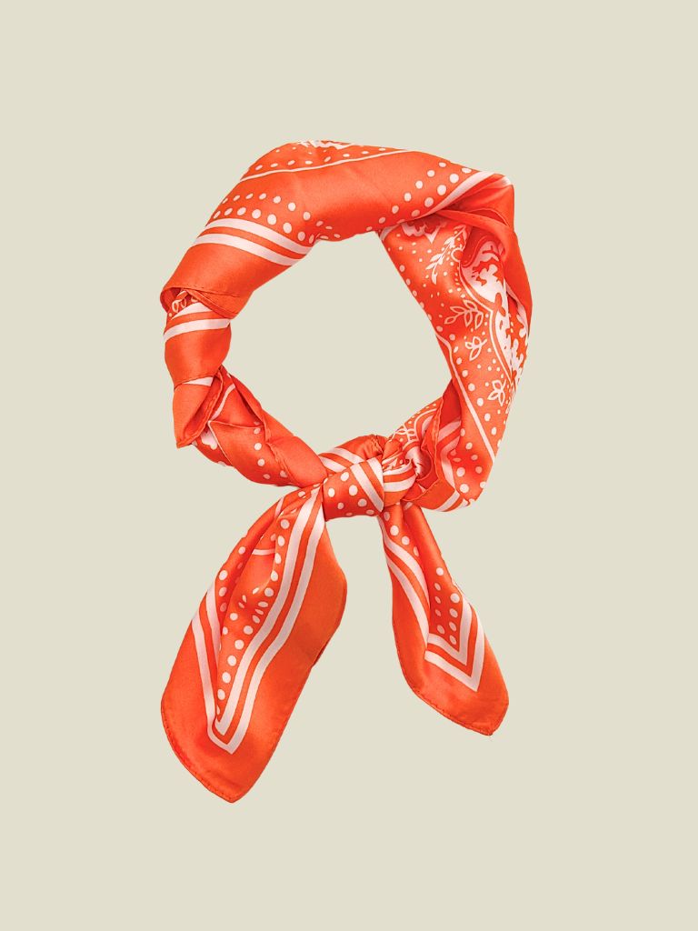 Scarf Valerie Orange Paisley