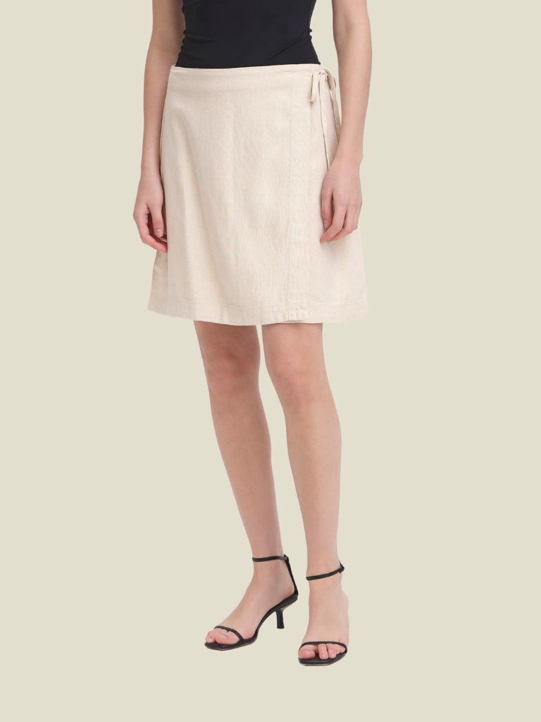 Skirt Linno Natural Ecru
