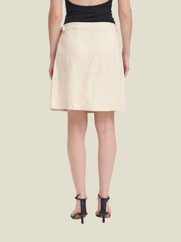 Skirt Linno Natural Ecru