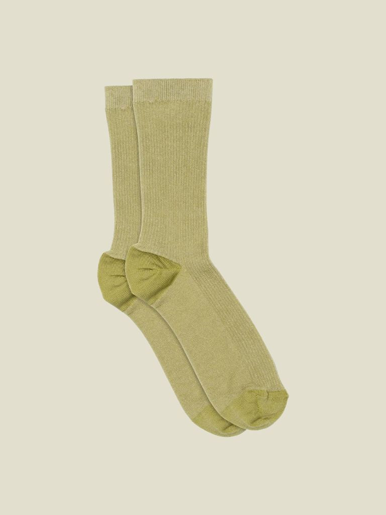 Socks Fine Cotton Rib Cedar