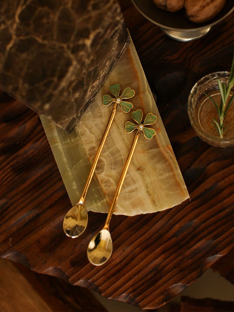 Teaspoon Set Lucky Clover