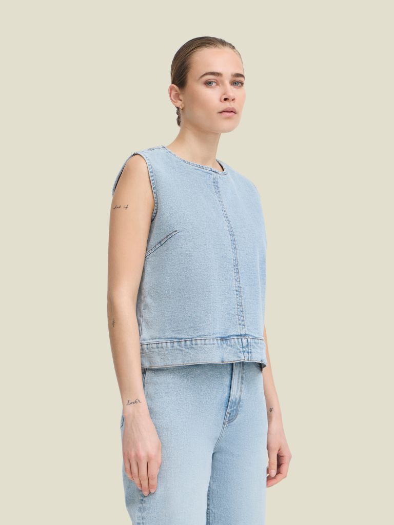 Top Armios Light Blue Washed