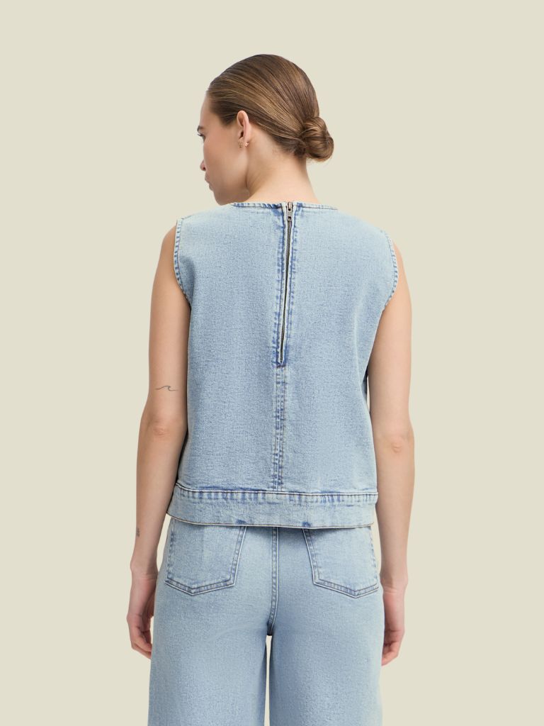 Top Armios Light Blue Washed