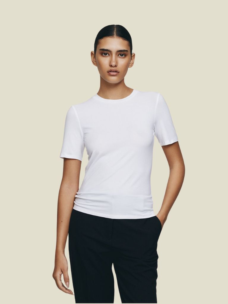 Tshirt Betrina Rib Bright White