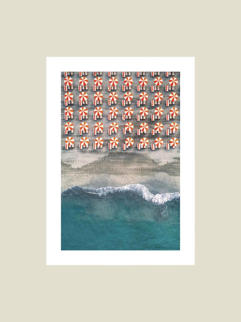 Poster Tuscany Beach Umbrellas