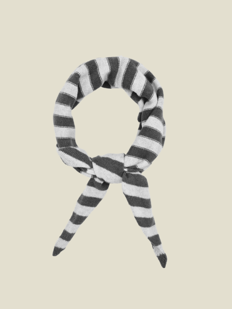 Scarf Valentina Wool Striped Grey