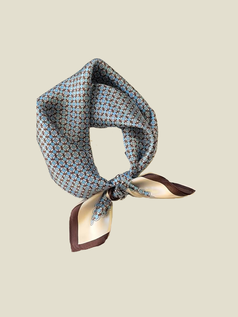 Scarf Valerie Blue & Brown