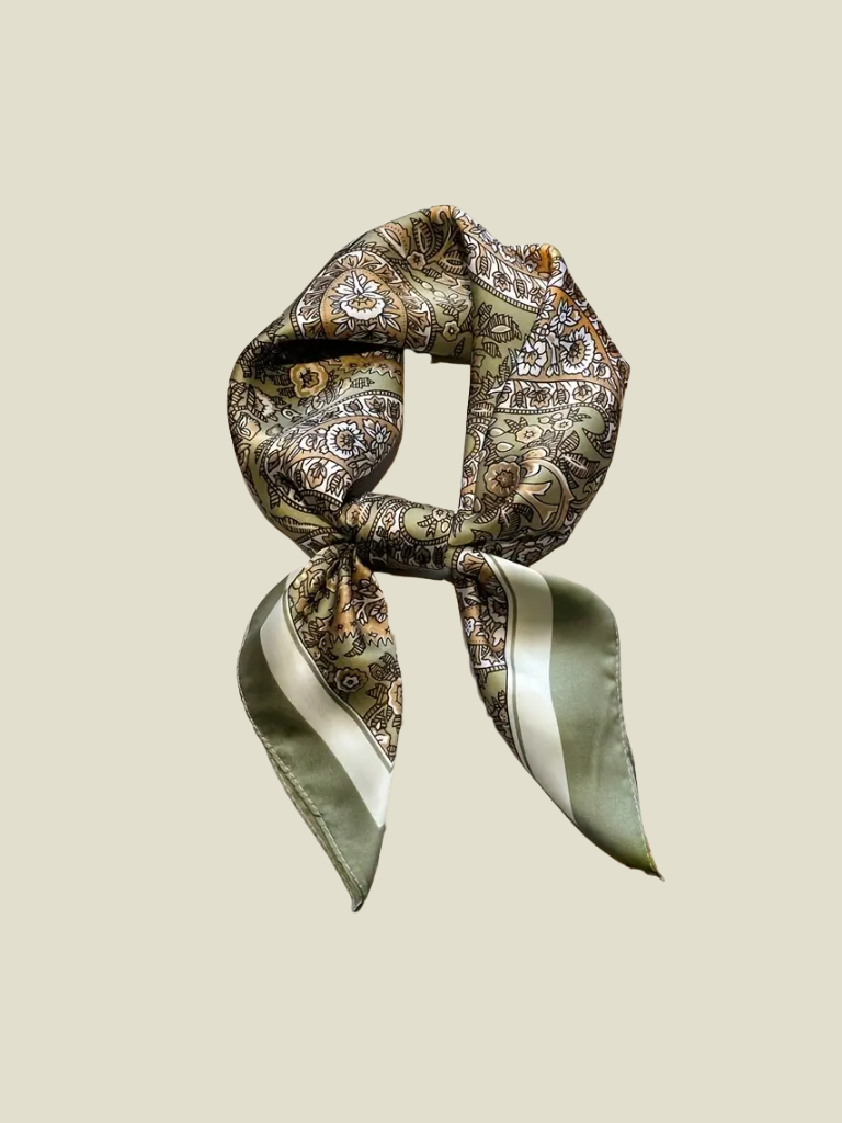 Scarf Valerie Moss Green Paisley