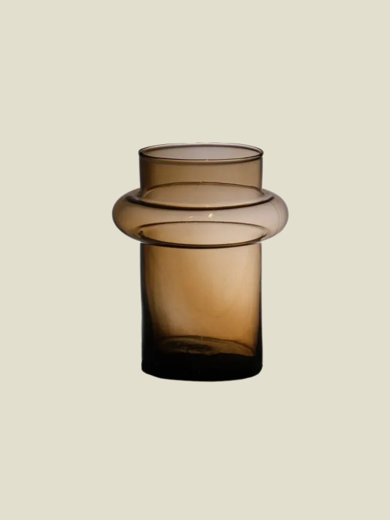 Vase Lune Recycled Amber