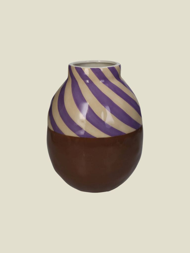 Vase Stripe Duo Brown