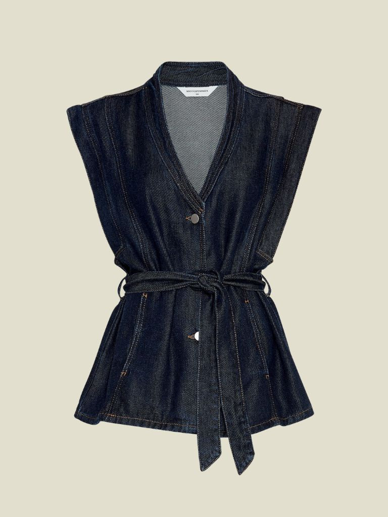 Vest Josephine Rue Dark Blue Wash