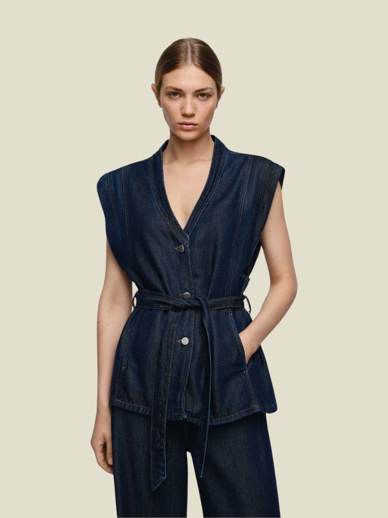 Vest Josephine Rue Dark Blue Wash
