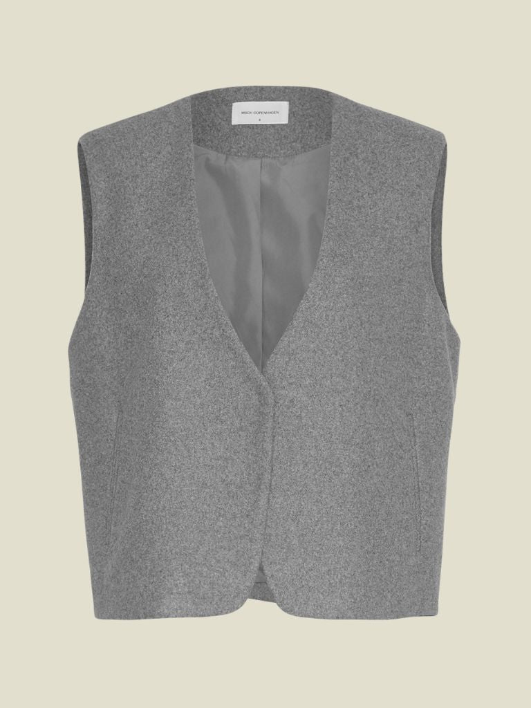 Vest Rikkelisa Grey Melange