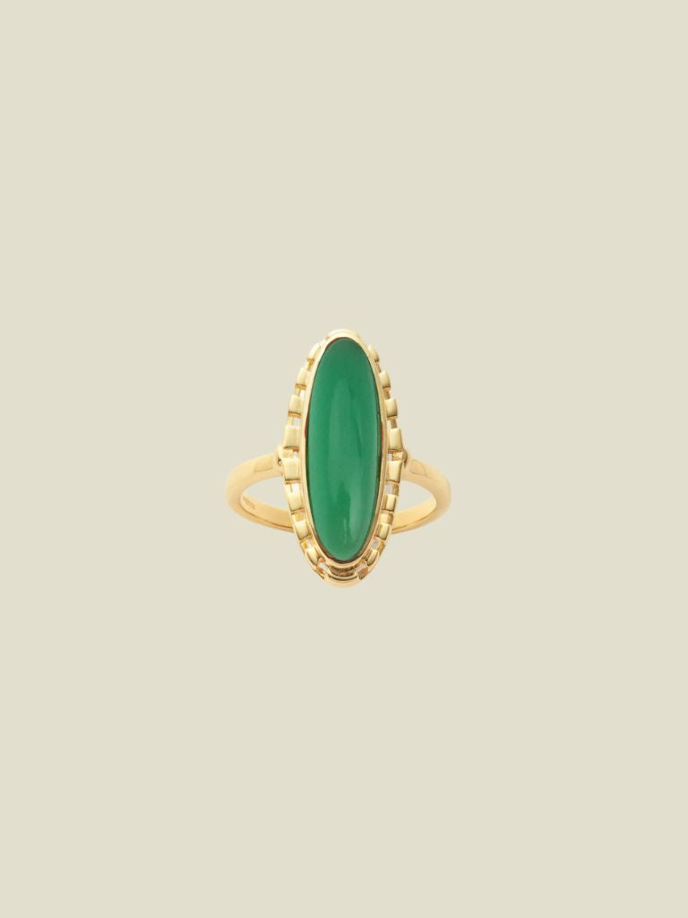 Vic Green Agate Ring
