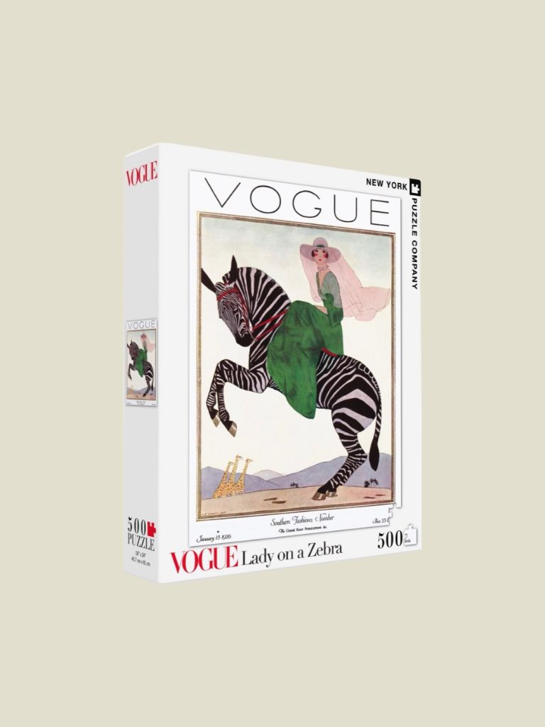 Vogue Puzzle Lady on a Zebra