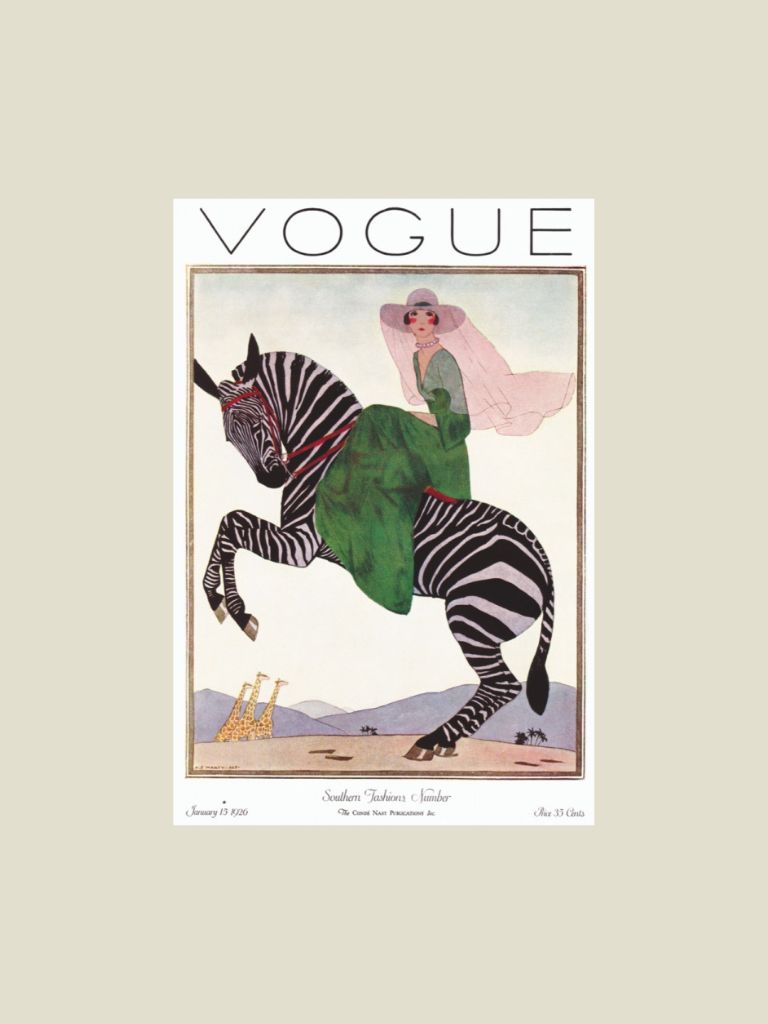 Vogue Puzzle Lady on a Zebra