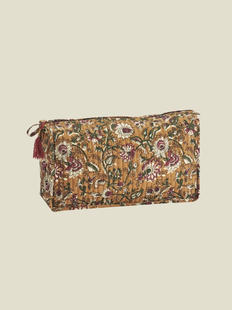 Washbag Quilted Cotton Pumpkin Spice