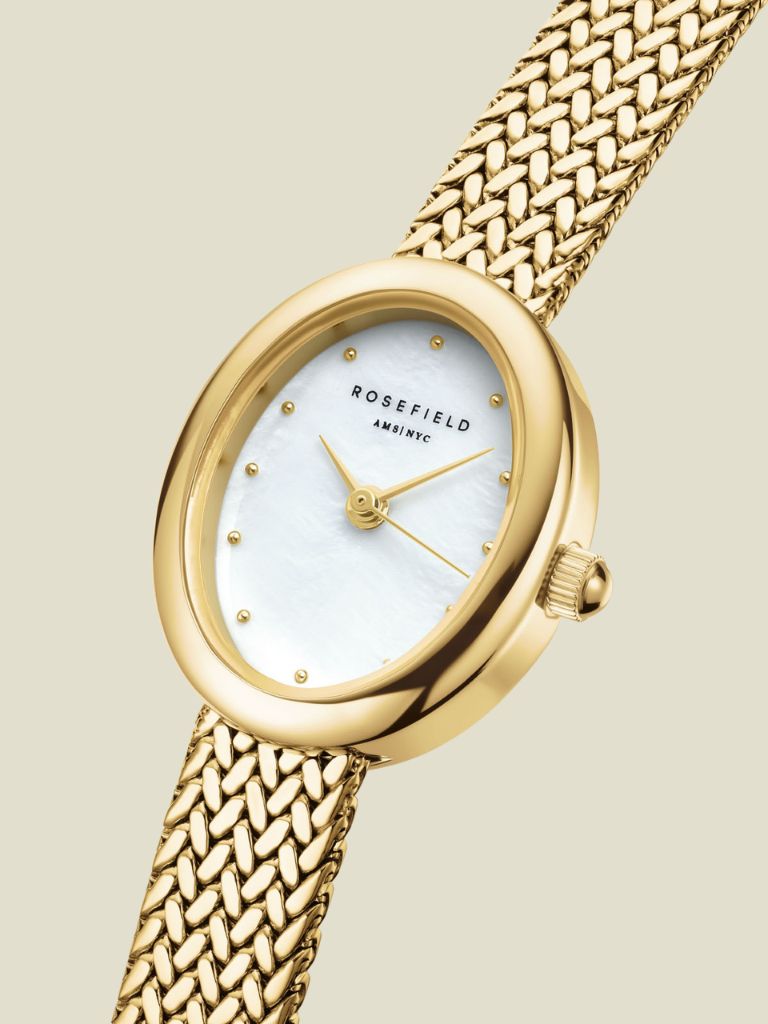 Watch Mini White Pearl Gold