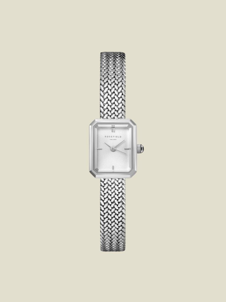 Watch Mini White Sunray Silver