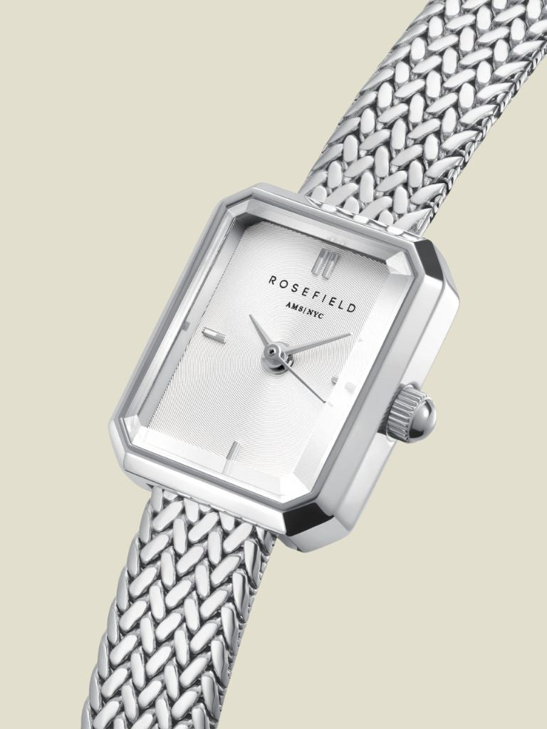 Watch Mini White Sunray Silver