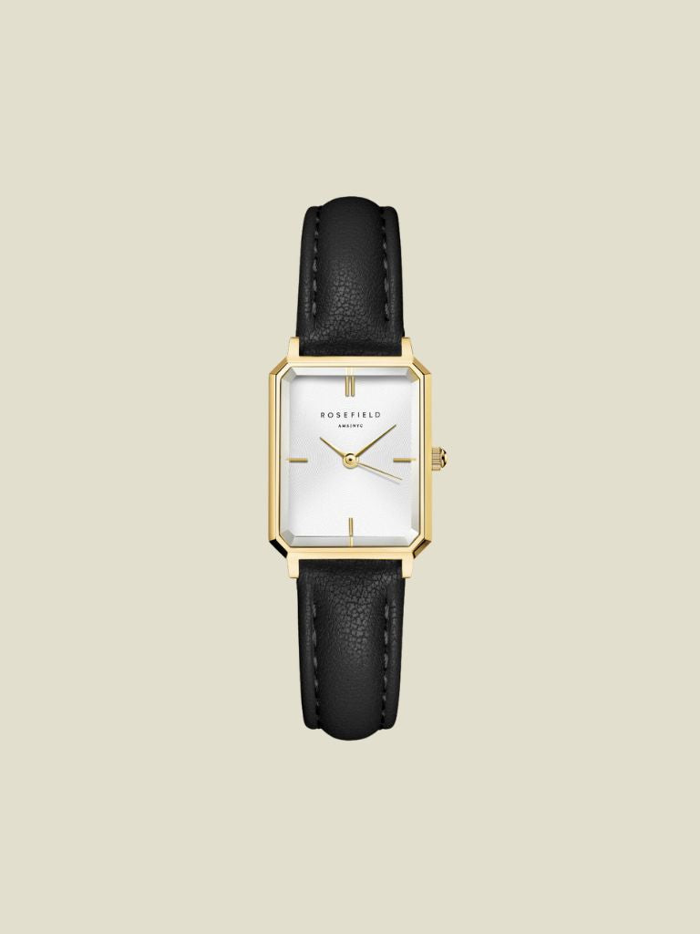 Watch Octagon XS Black Leather Gold