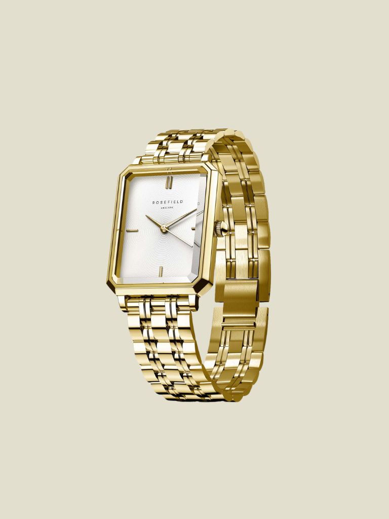 Watch Octagon XS White Sunray Gold