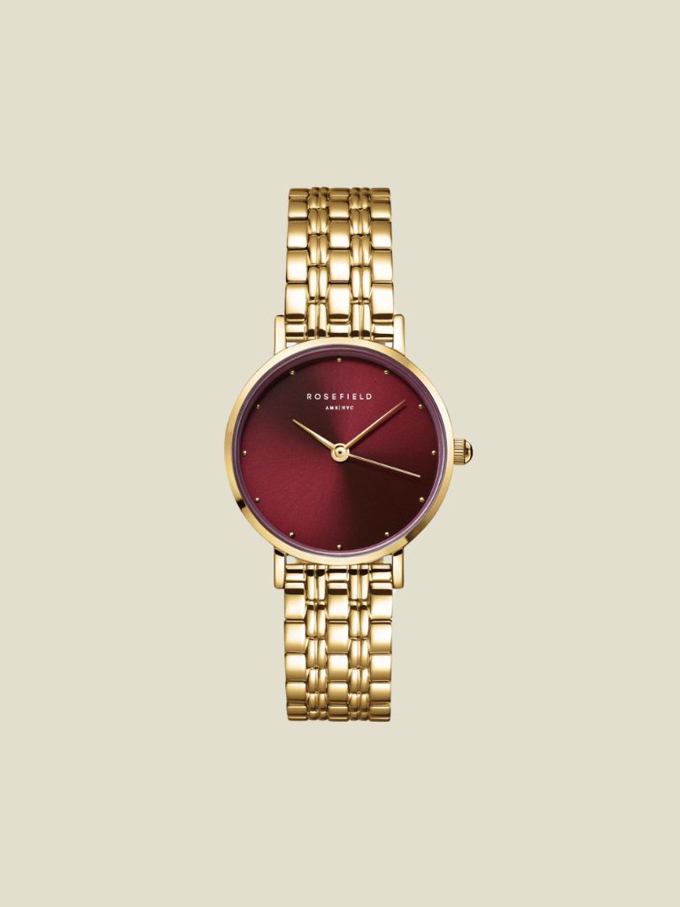 Watch Small Burgundy Gold