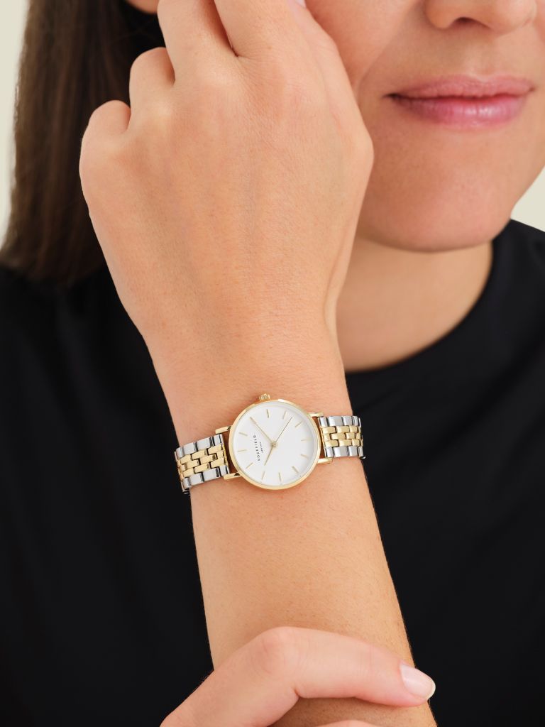 Watch Small White Matte Duotone