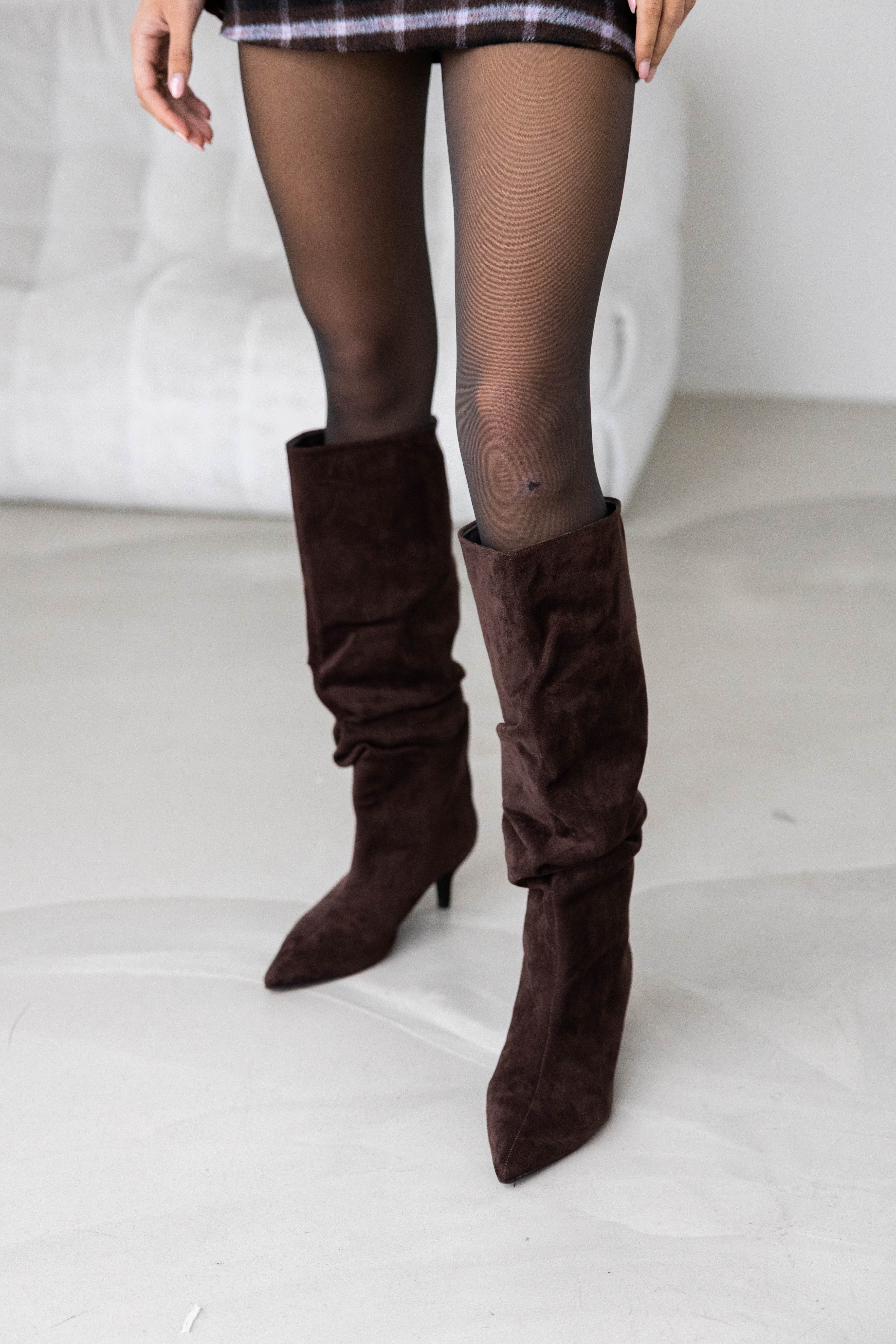 Heels Ivy Velvet Brown