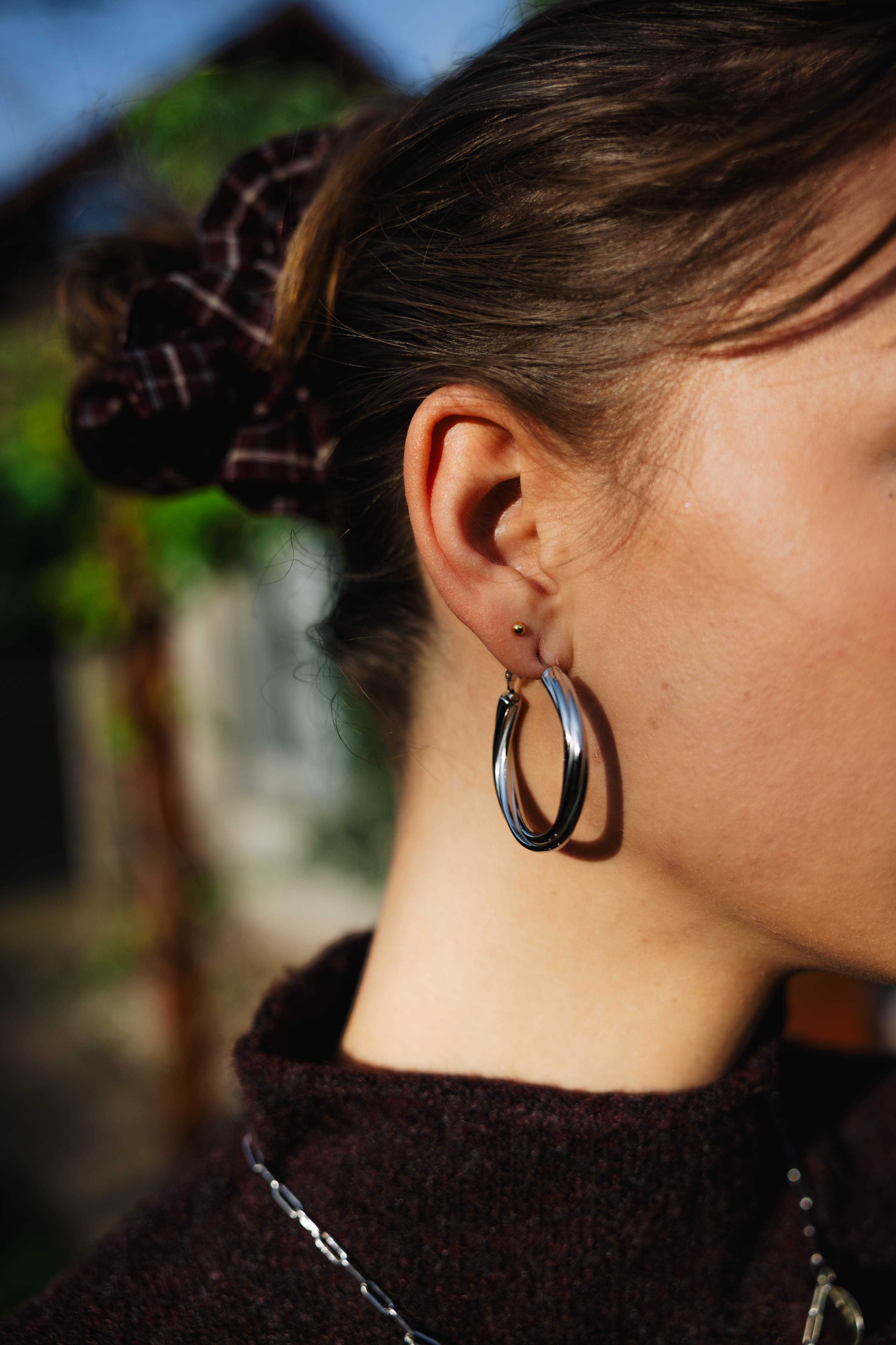 Funky Earrings (Set) Classic Twist Big Silver