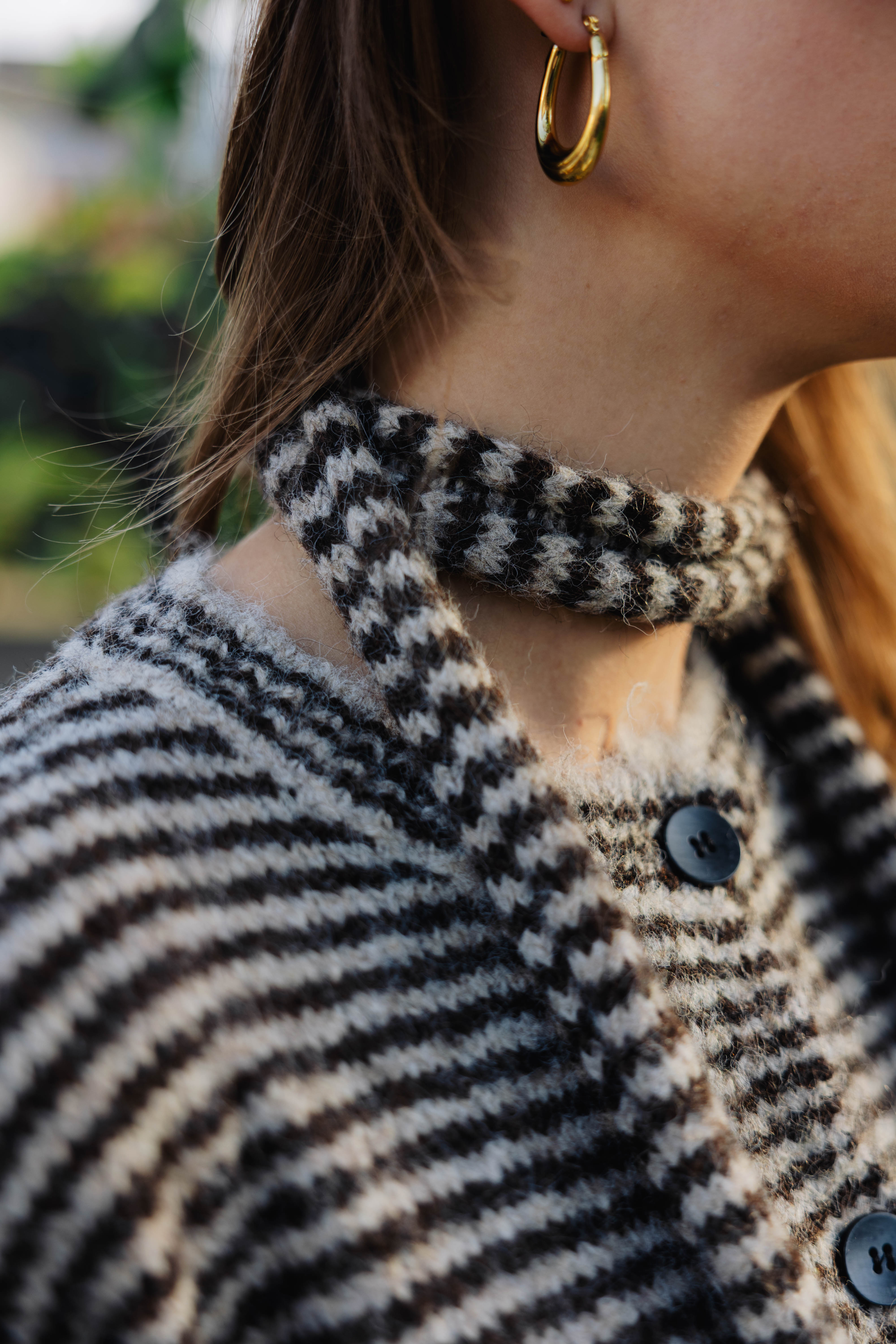 Funky Earrings (Set) Oval Shape Gold