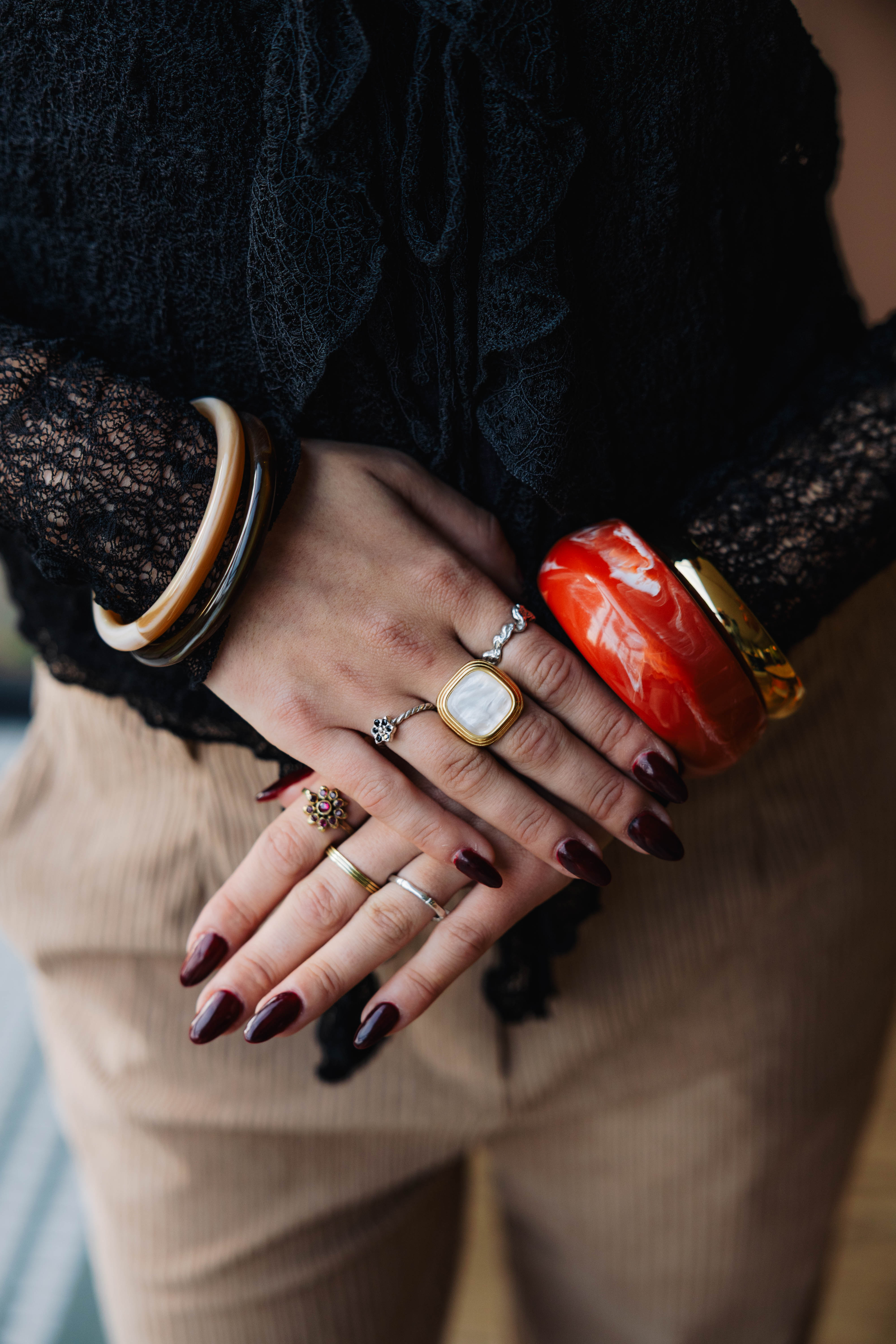 Ring Bamboe Patern Silver