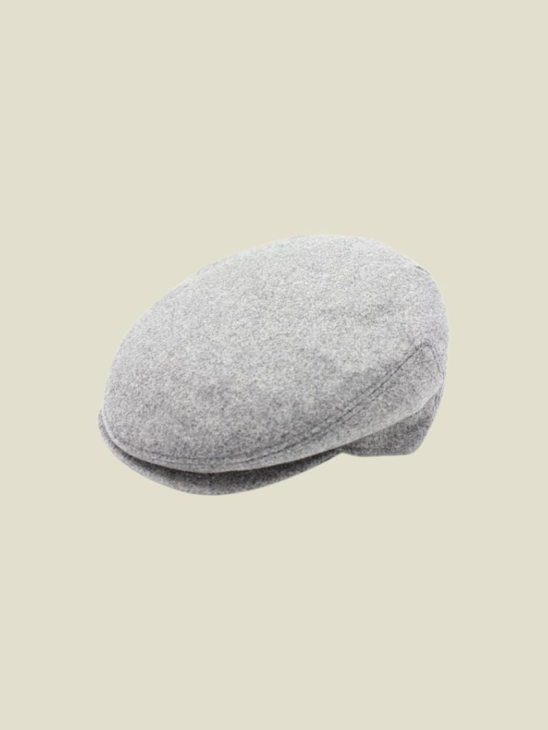 Women Flat Cap Casquette Wool Grey