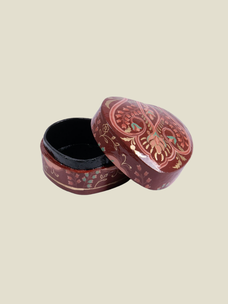 Wooden Heart Box Flori