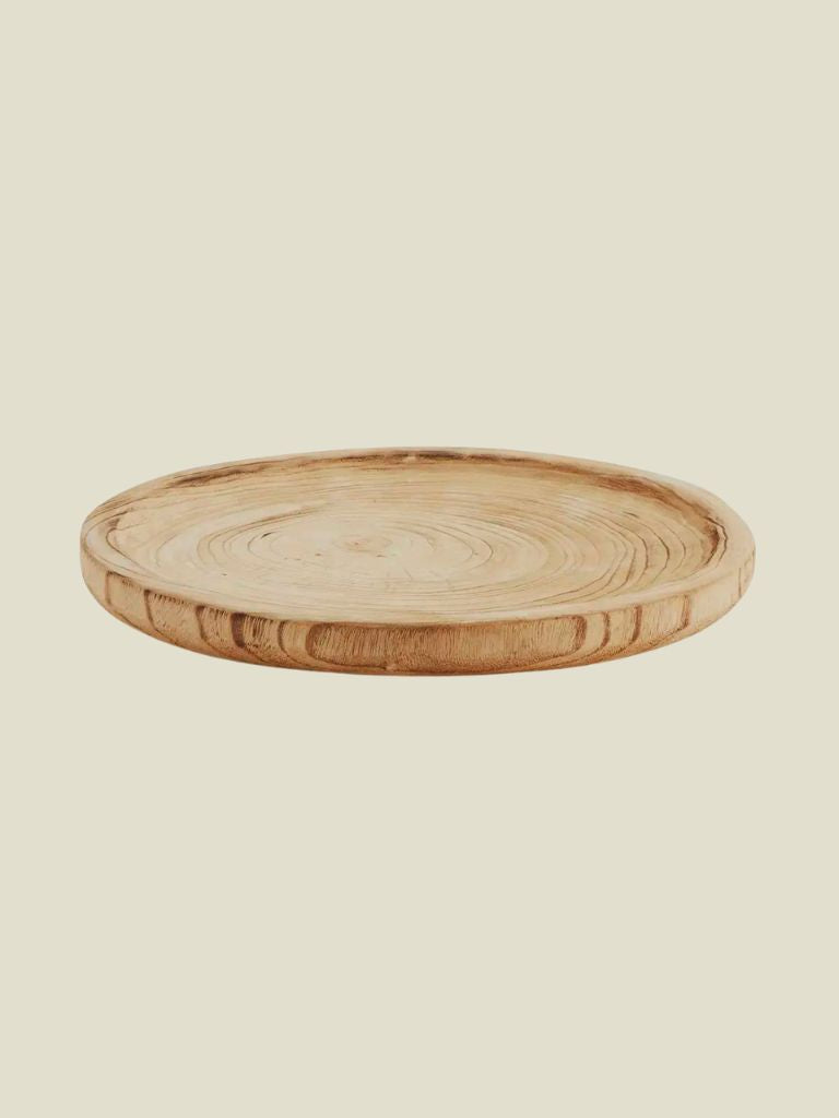 Wooden Tray Paulownia Round