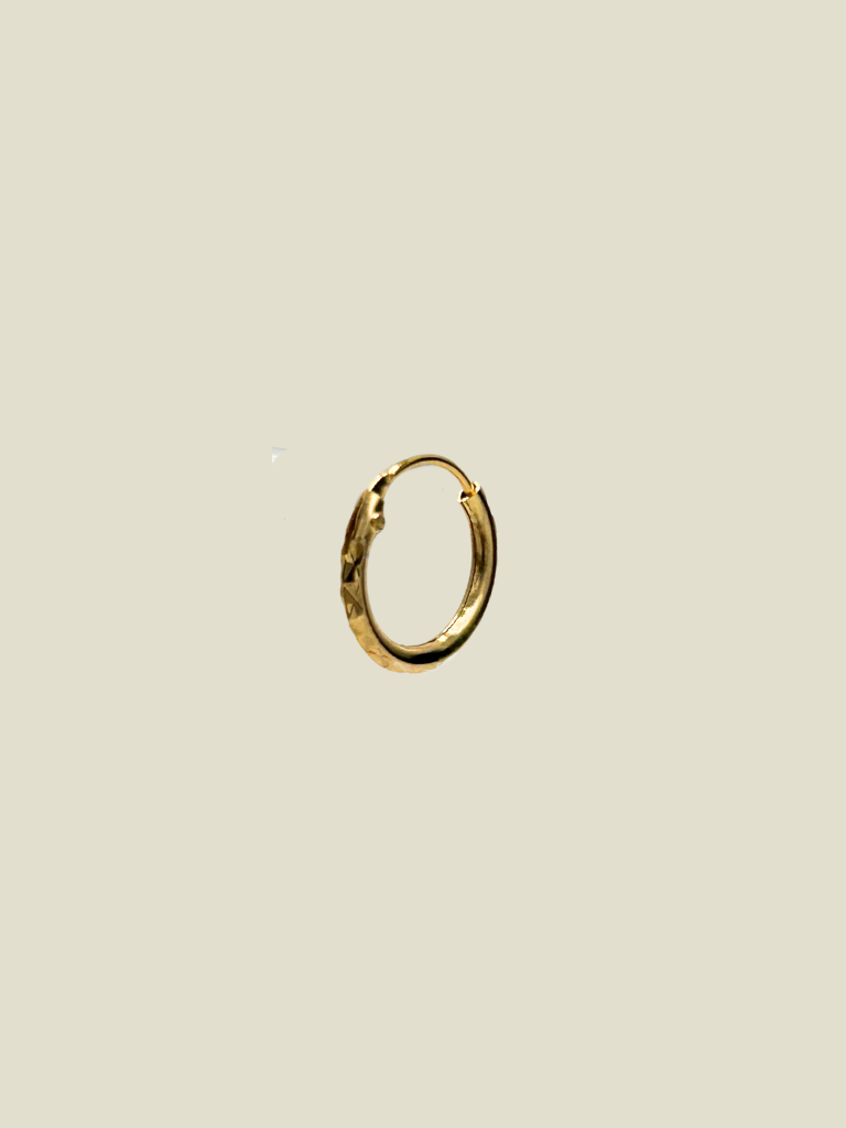 Earring Tiny Hoop Stripe 22 Crt.
