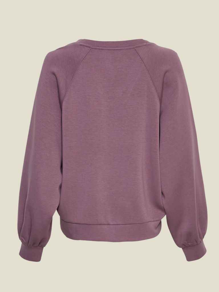 Sweatshirt Nelina Ima Q Raglan V Black Plum