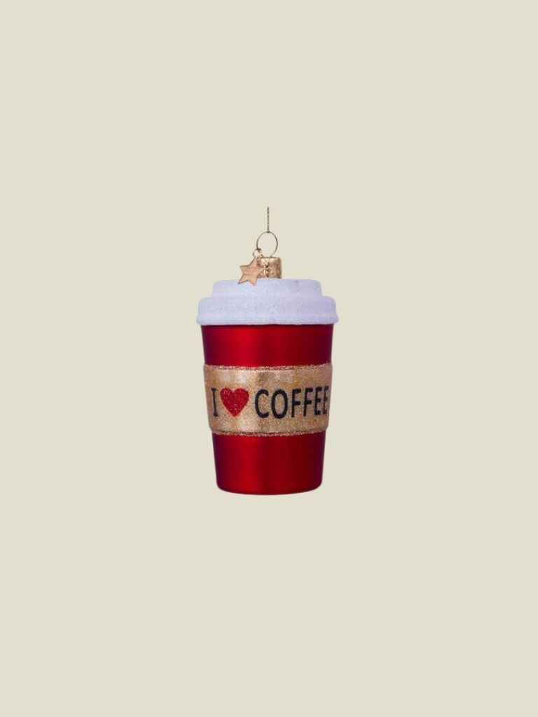 Glass Ornament Red Matt Coffee Mug
