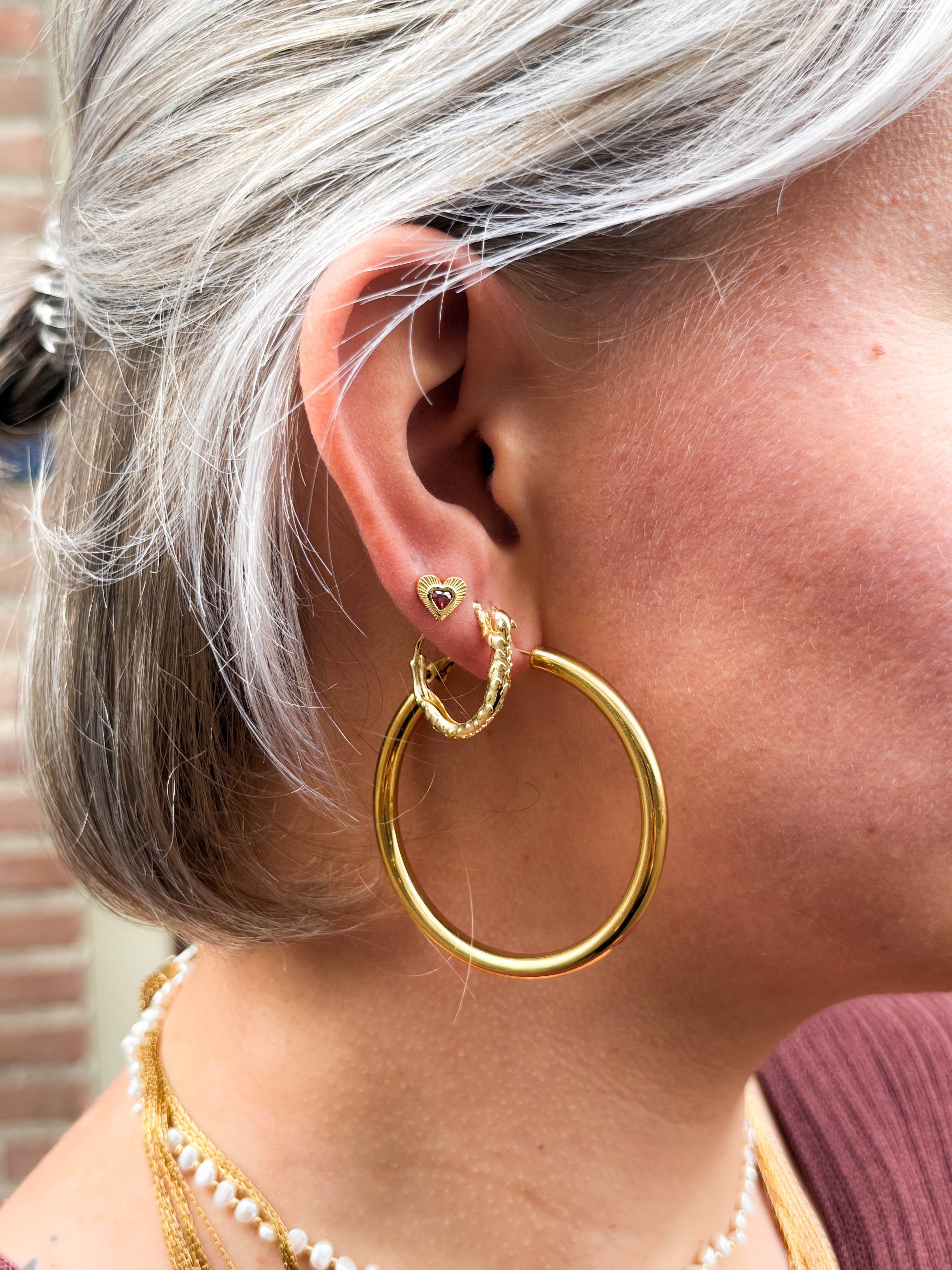 Funky Earrings (Set) S Hoops Gold Medium