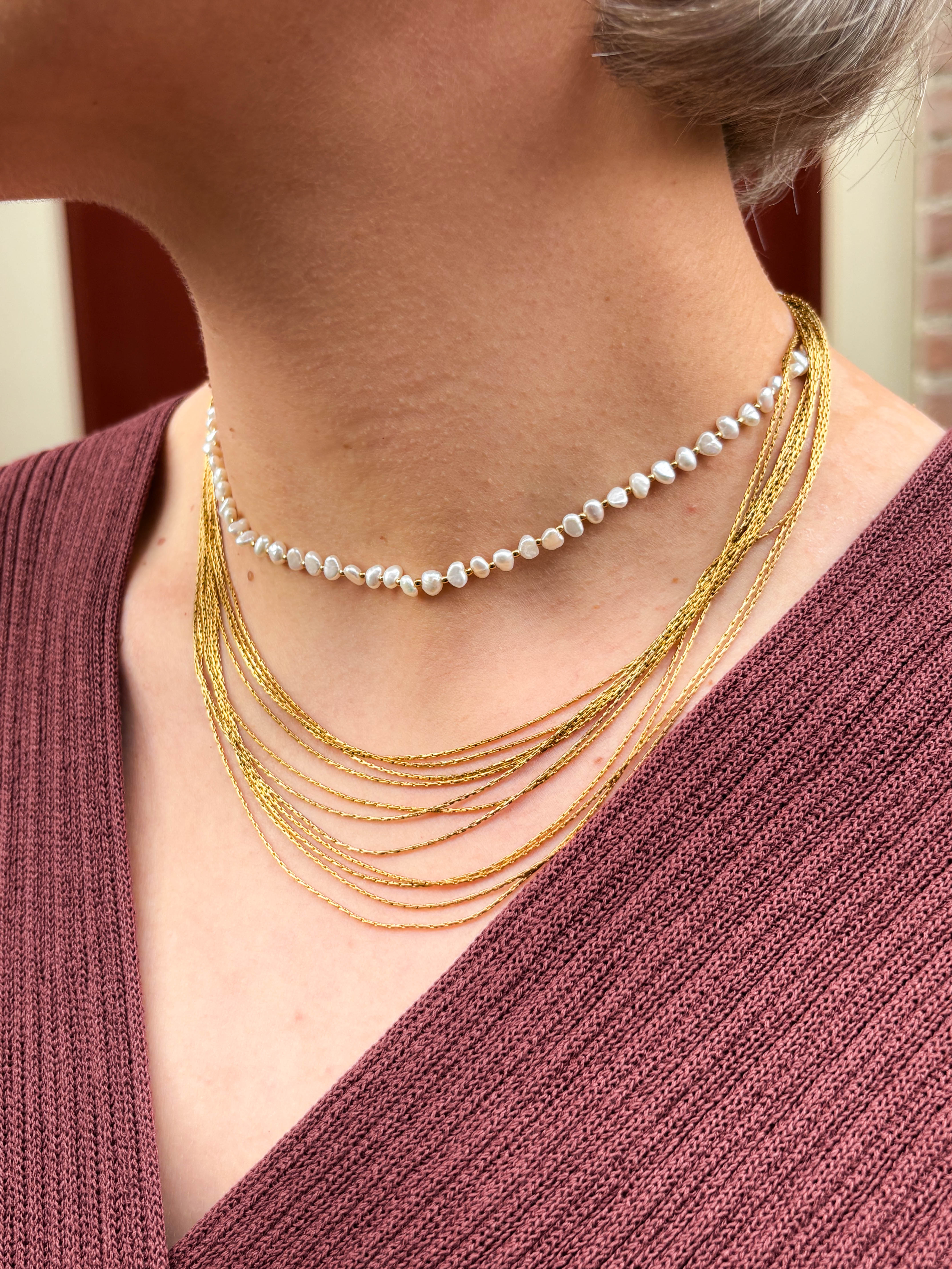 Necklace Multi Wires Gold